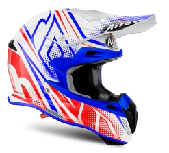 Airoh Terminator Cleft White/Red/Blue Helmet -AIROH Sales HATER12 ALT1 HOST 2